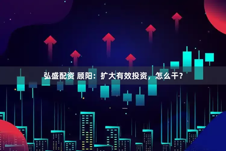 弘盛配资 顾阳：扩大有效投资，怎么干？